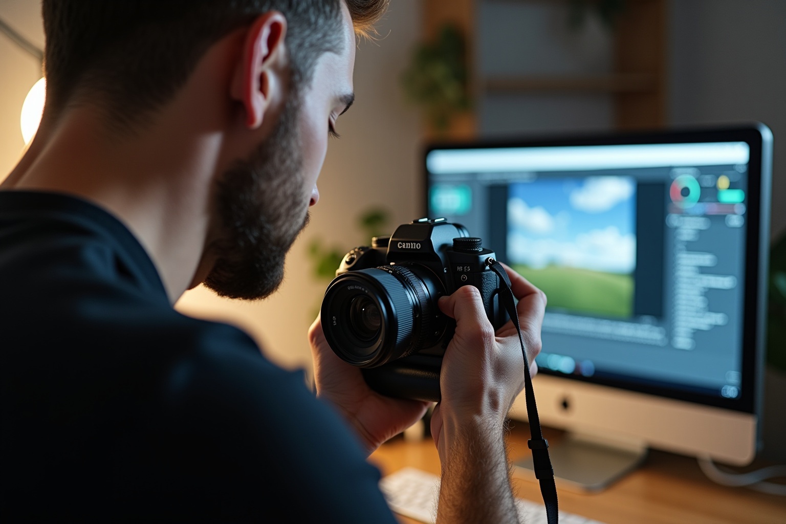 Vidéaste indépendant à Cholet avec appareil photo reflex