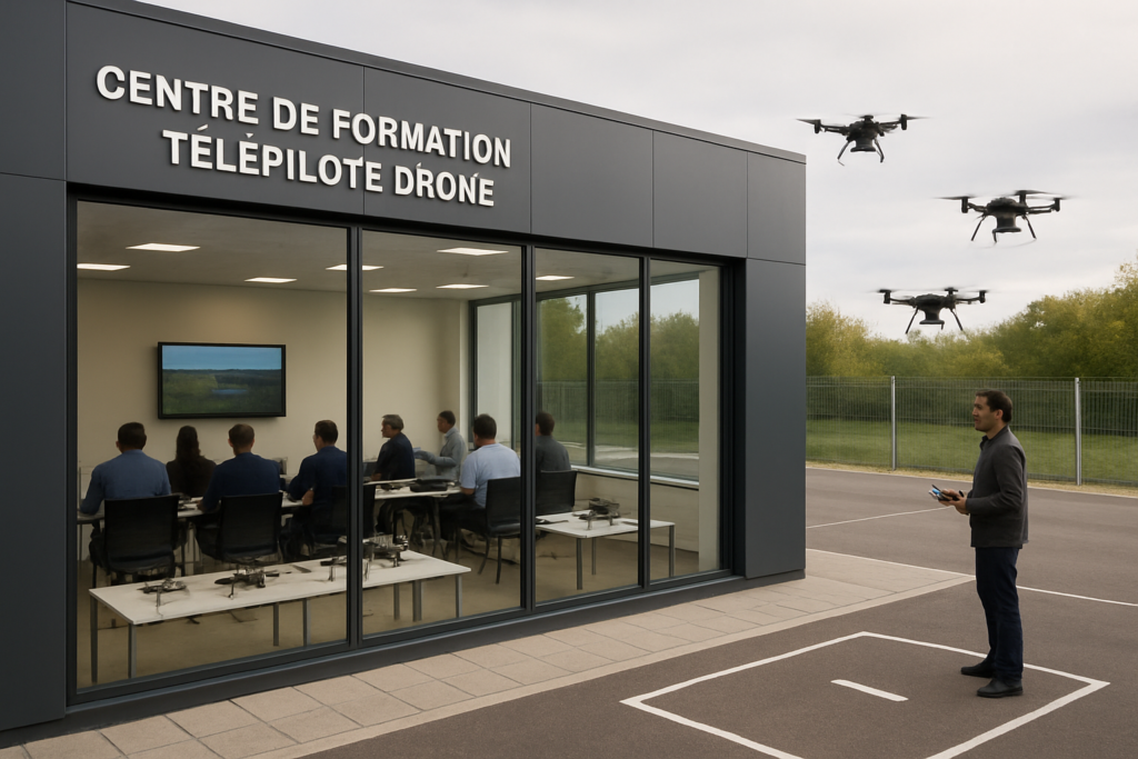 Illustration originale pour 5 Meilleurs Cours de Pilotage de Drone Professionnel à Nantes